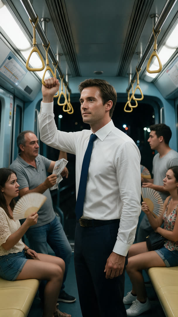 Almohadillas antisudor en el metro